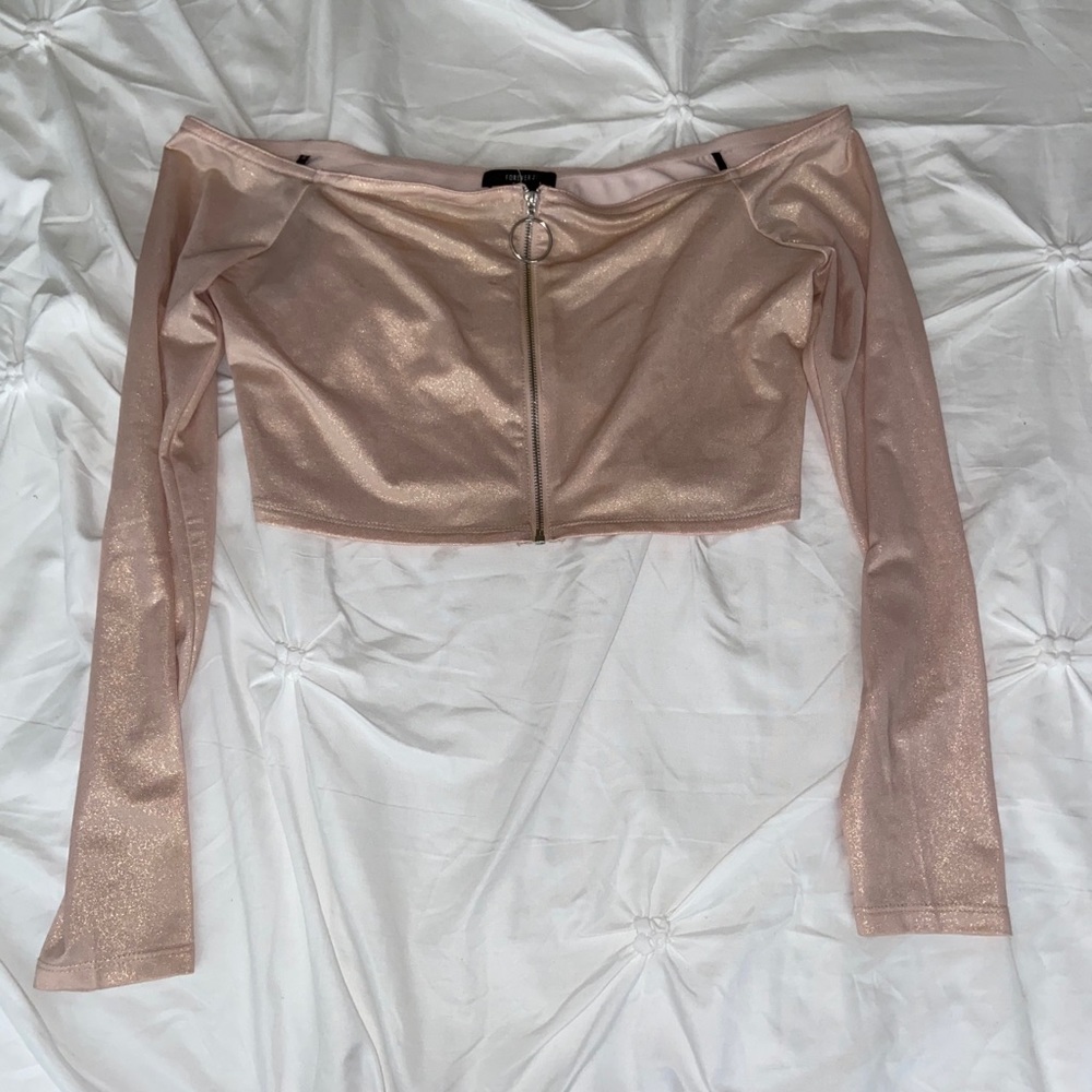 Baby pink crop top